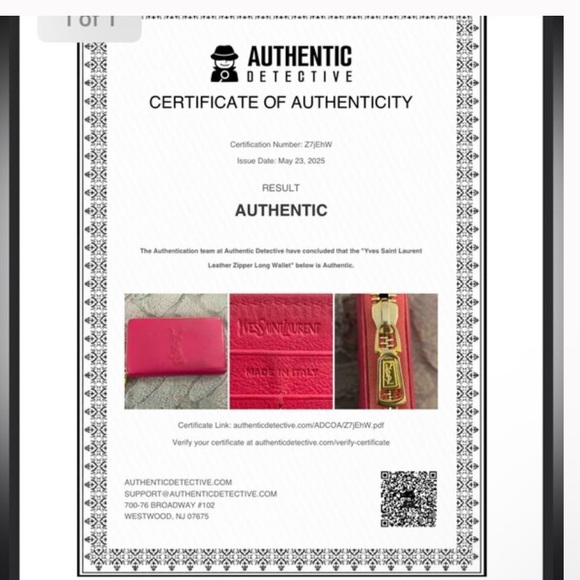 YSL Yves Saint Laurent Pink Leather Long Zipper Wallet - Picture 12 of 12